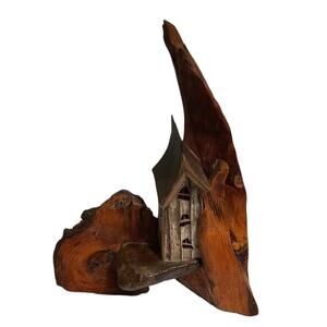 Whimsical Hand Carved Fairy House Gnome Home